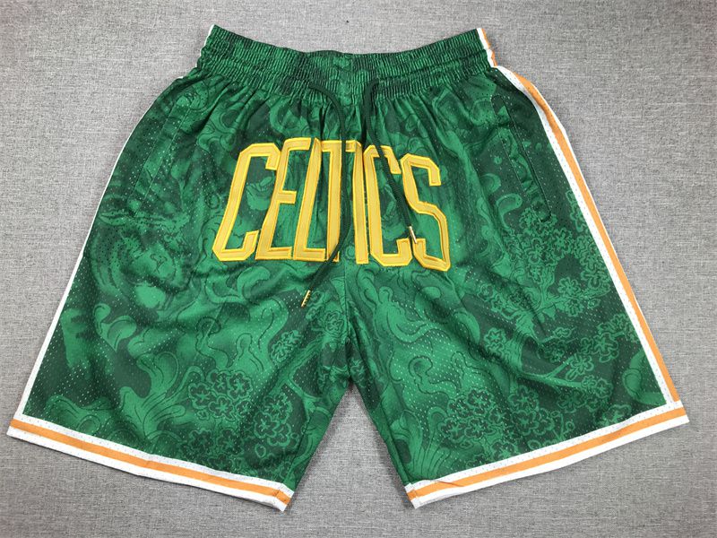 2025 Men NBA Boston Celtics Shorts Green style 5-0